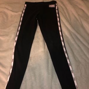 PINK leggings with stripe